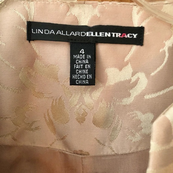 Ellen Tracy evening coat, jacquard silk rose gold - Picture 11 of 12